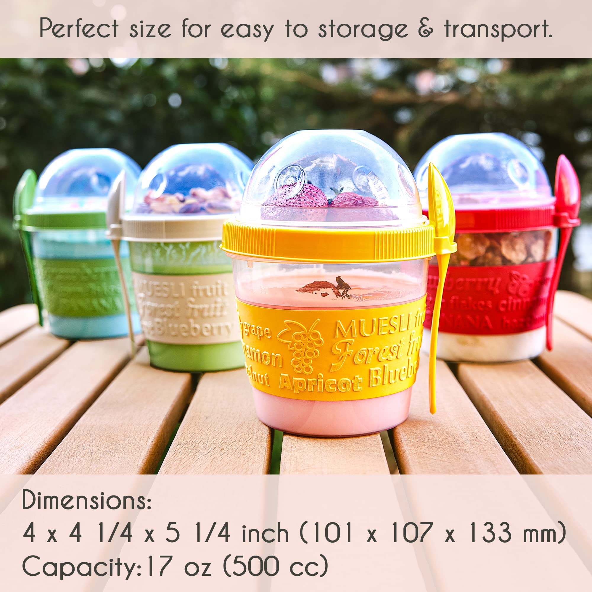 Crystalia 16.9 oz cups with spoon for easy toppings