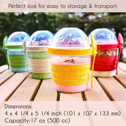 Crystalia 16.9 oz cups with spoon for easy toppings