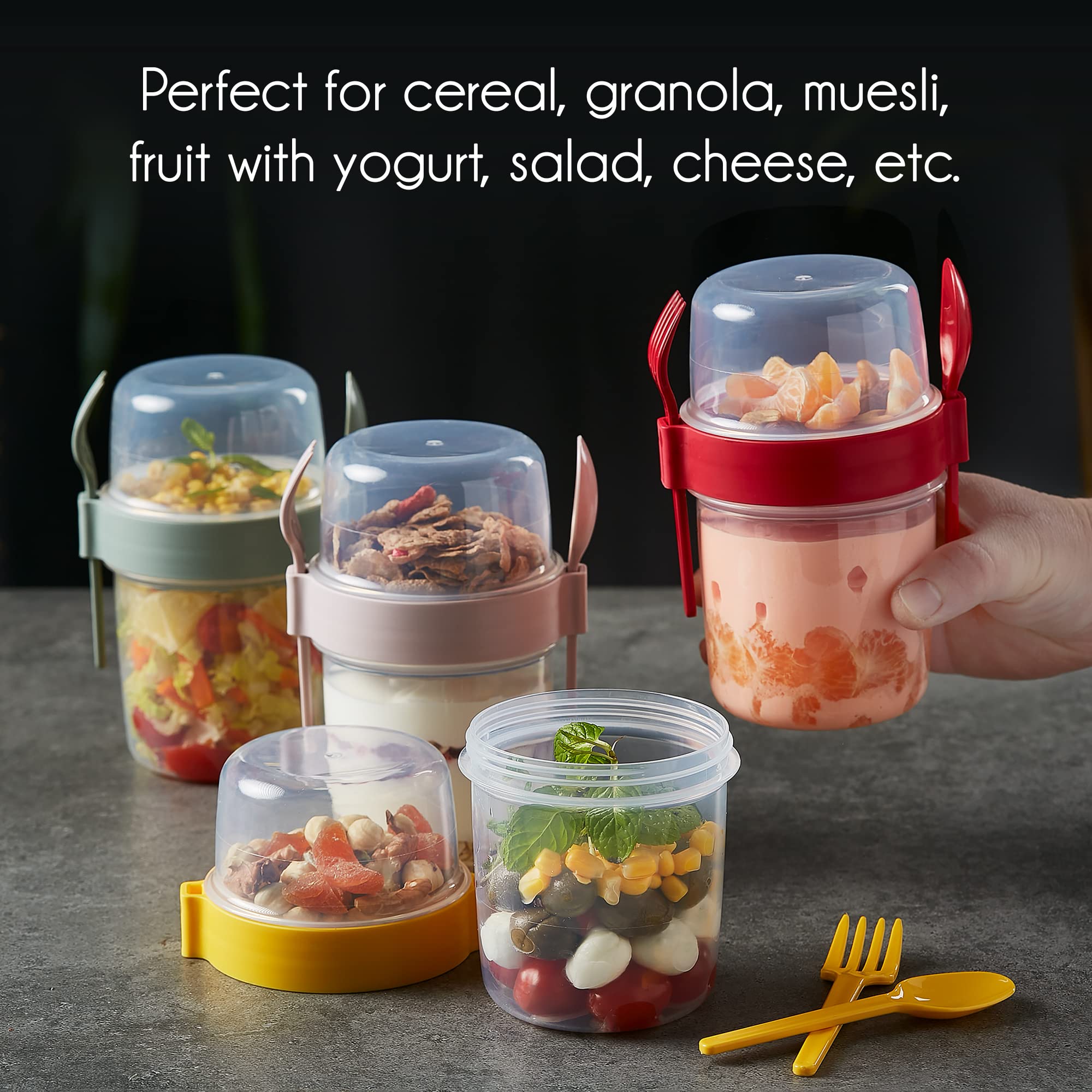 Crystalia clear durable plastic shows colorful ingredients