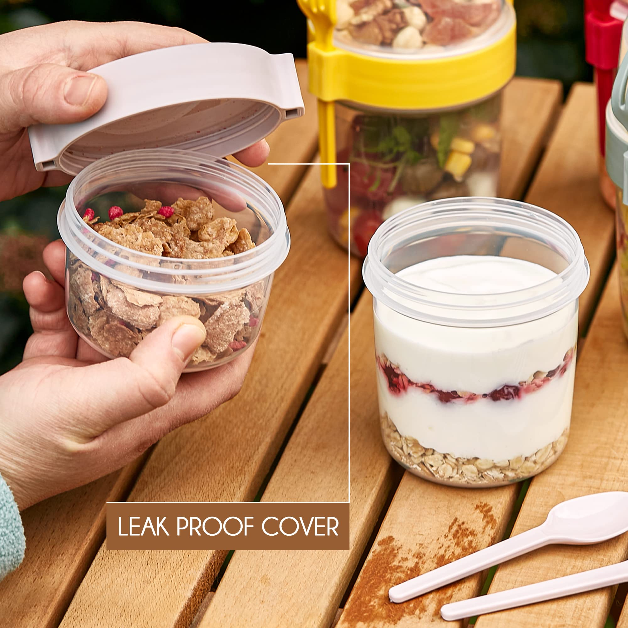Crystalia leak-proof lids prevent spills in bags and cars
