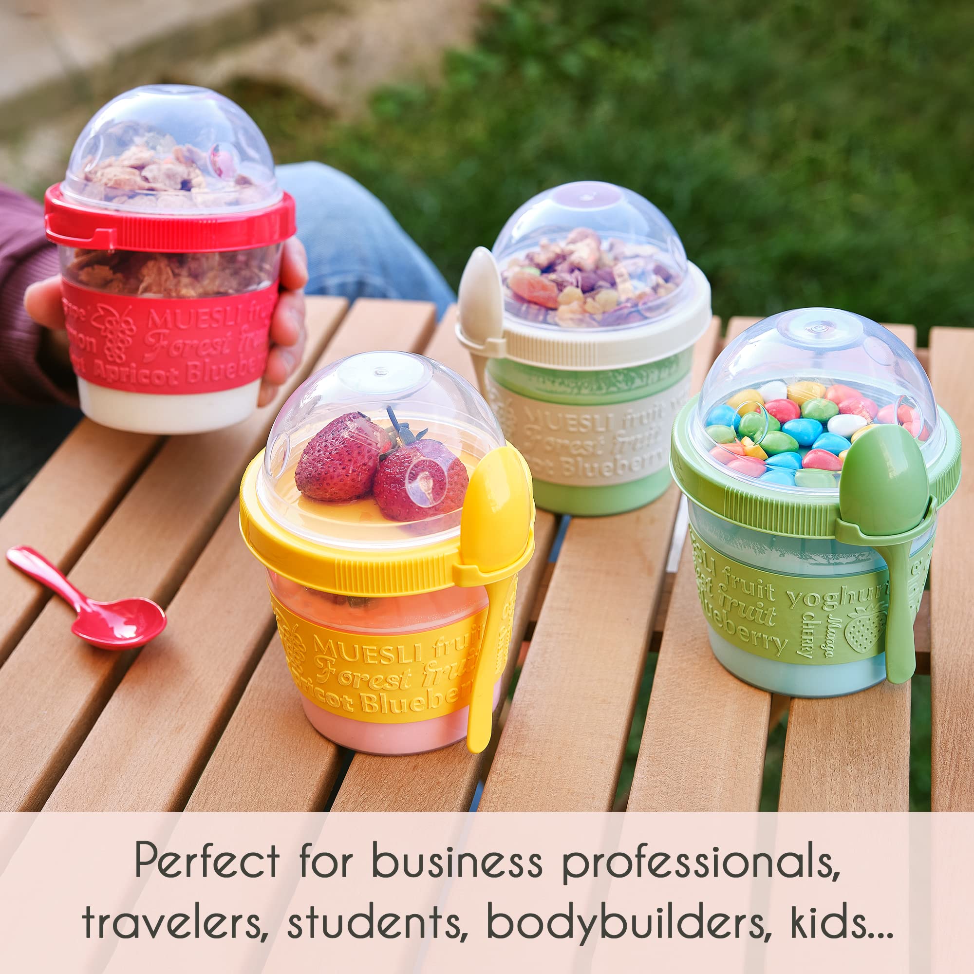 Crystalia portable breakfast cups ideal for travel