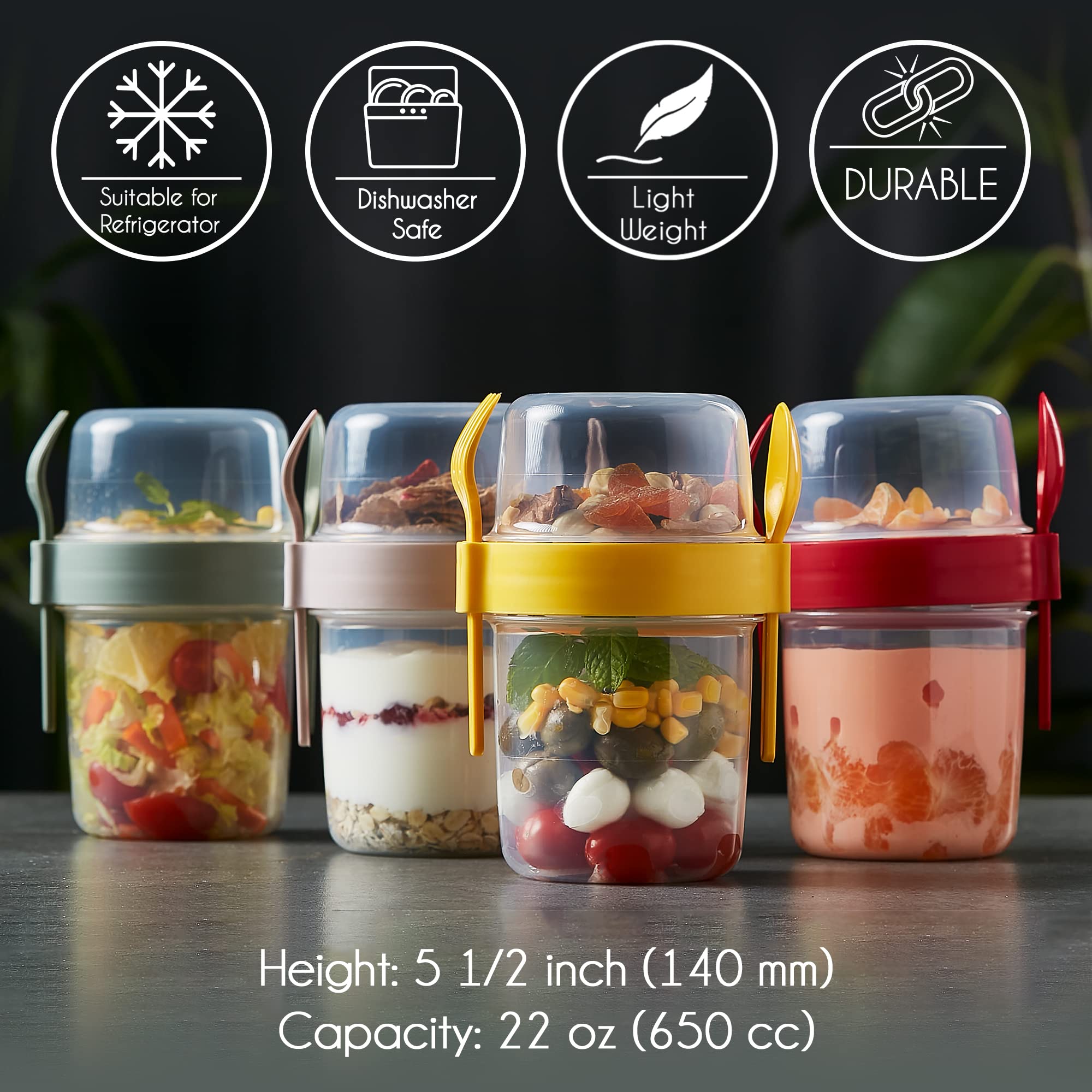 Crystalia separate dome top compartment keeps toppings neatly organized