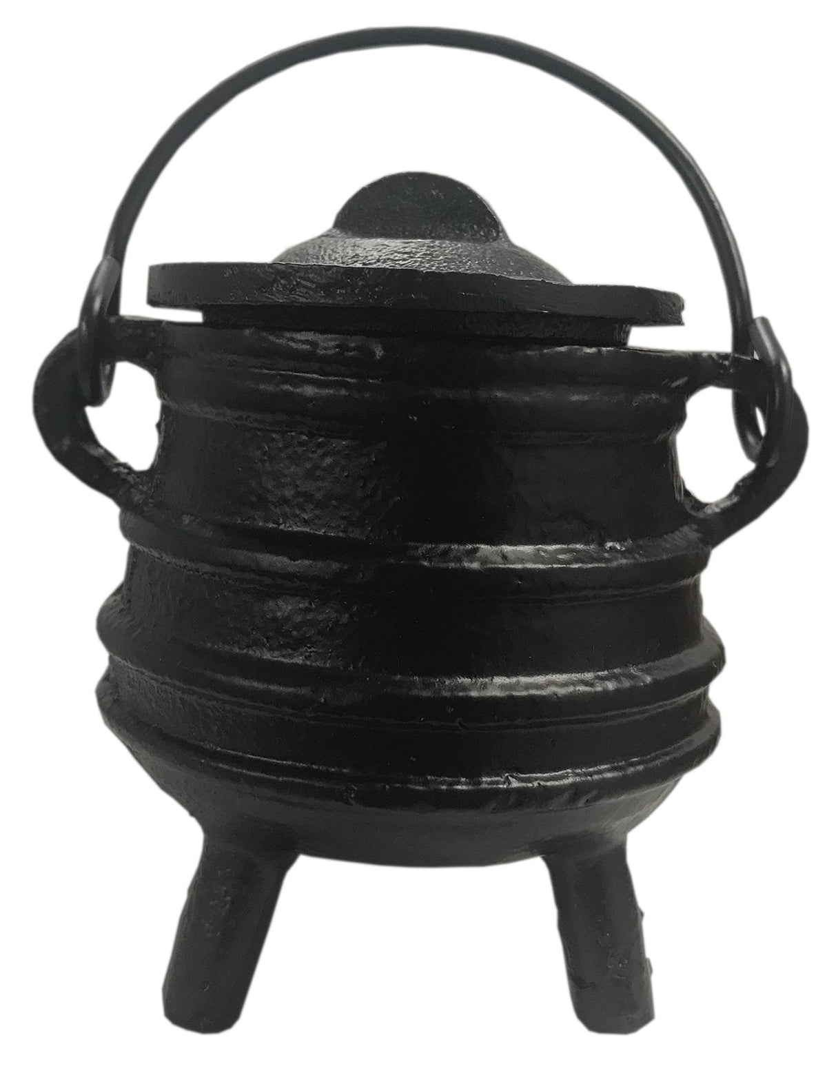 Crystalo ribbed cauldron with lid, compact 3-inch diameter, ideal for small portions.