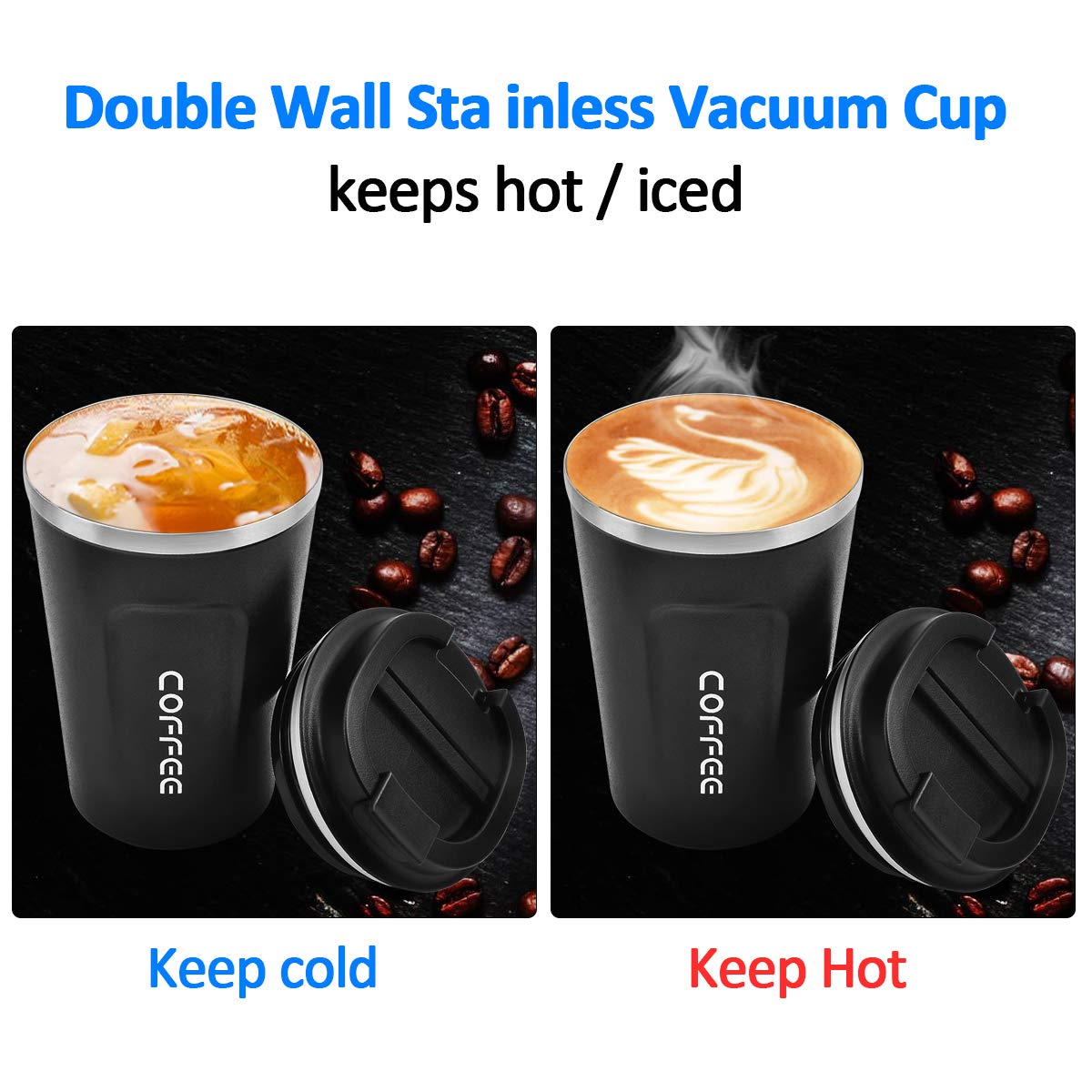 CS COSDDI tumbler fits car cup holders for easy commuting.