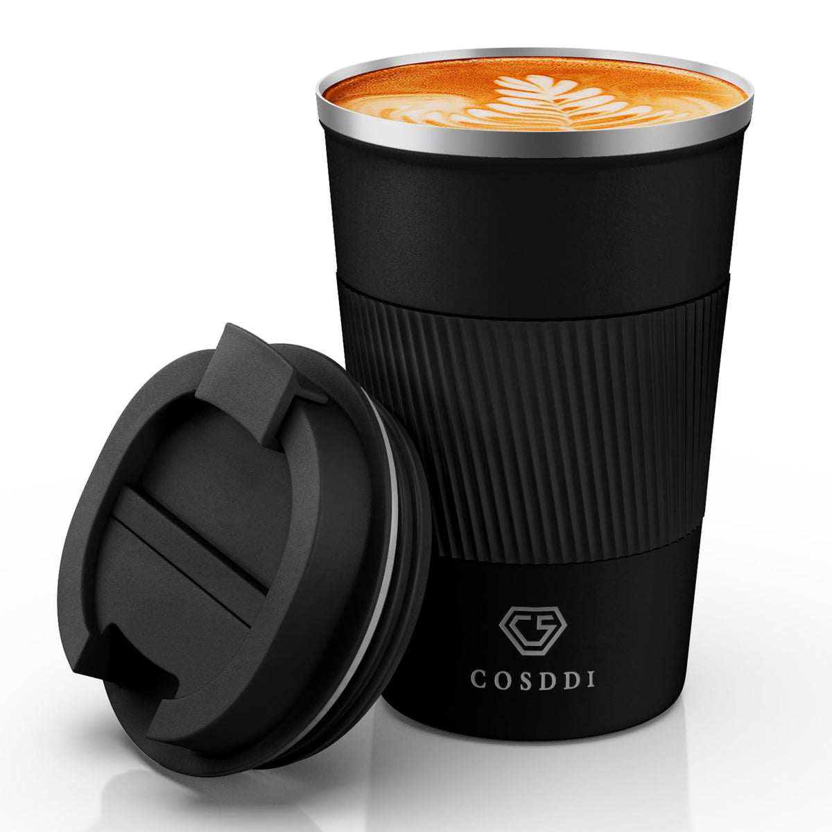 CS COSDDI 12 oz tumbler front view highlights sturdy stainless steel design for hot or cold beverages