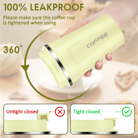 CS COSDDI 12oz tumbler leakproof-lid keeps drinks secure on commutes