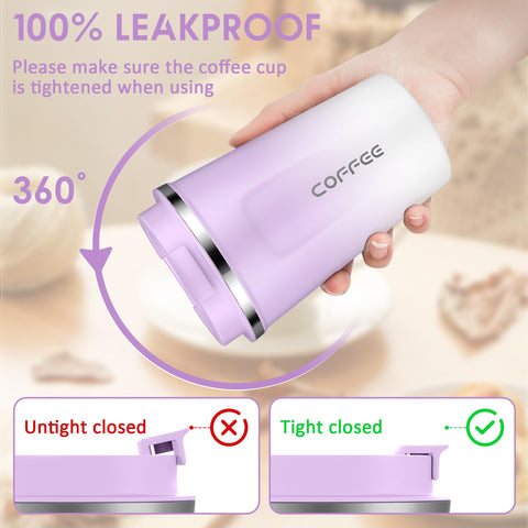 CS COSDDI 12oz tumbler lid closed highlights spill proof seal for beverages