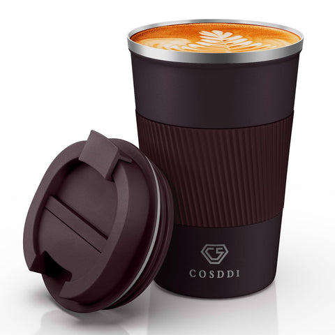 CS COSDDI 12oz tumbler with lid seal for spill-proof travel and on-the-go sipping.