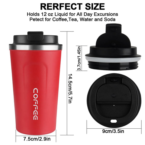 CS COSDDI 12oz tumbler with narrow body fits car cup holders.