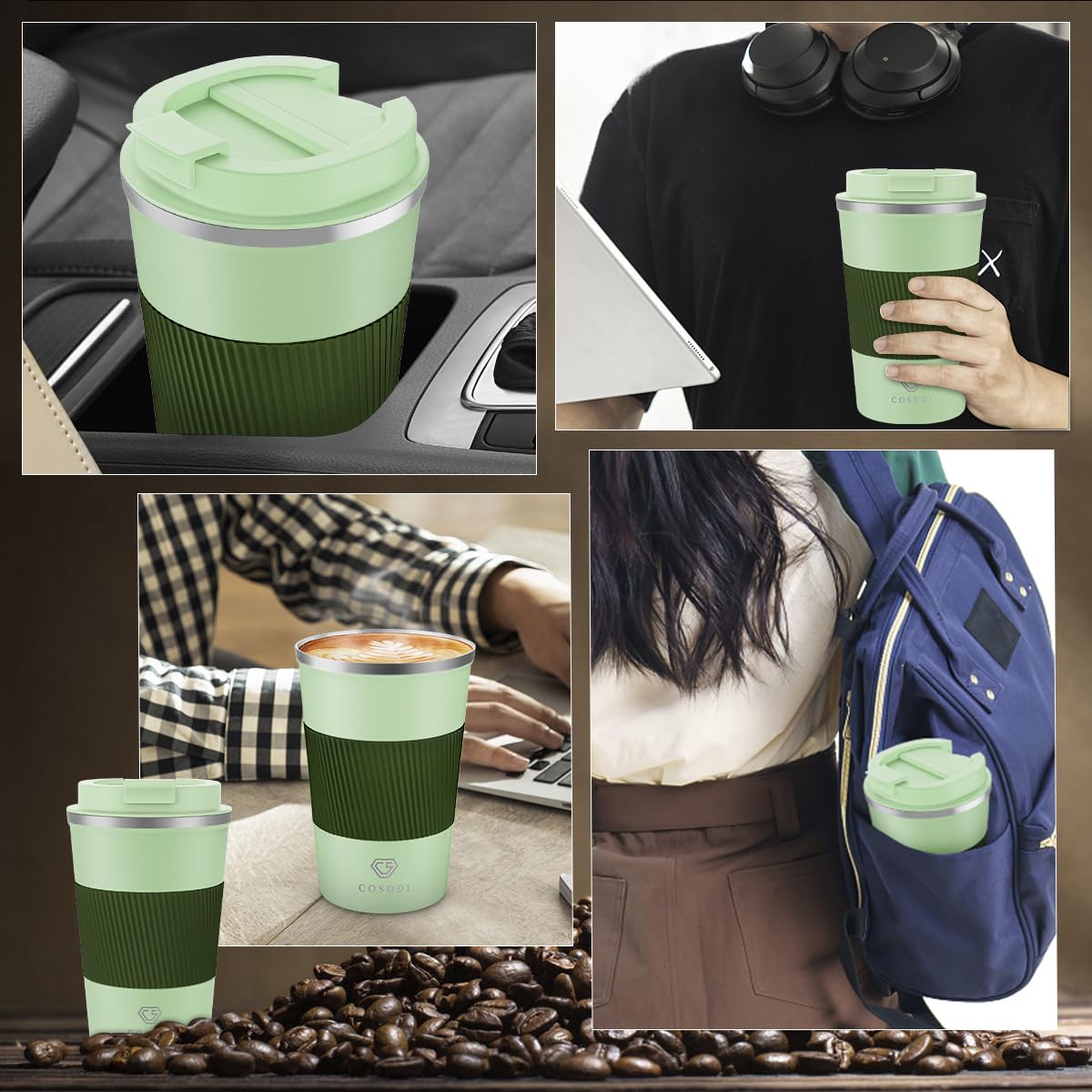 CS COSDDI 12oz tumbler outdoor use, sturdy stainless steel for any outing.