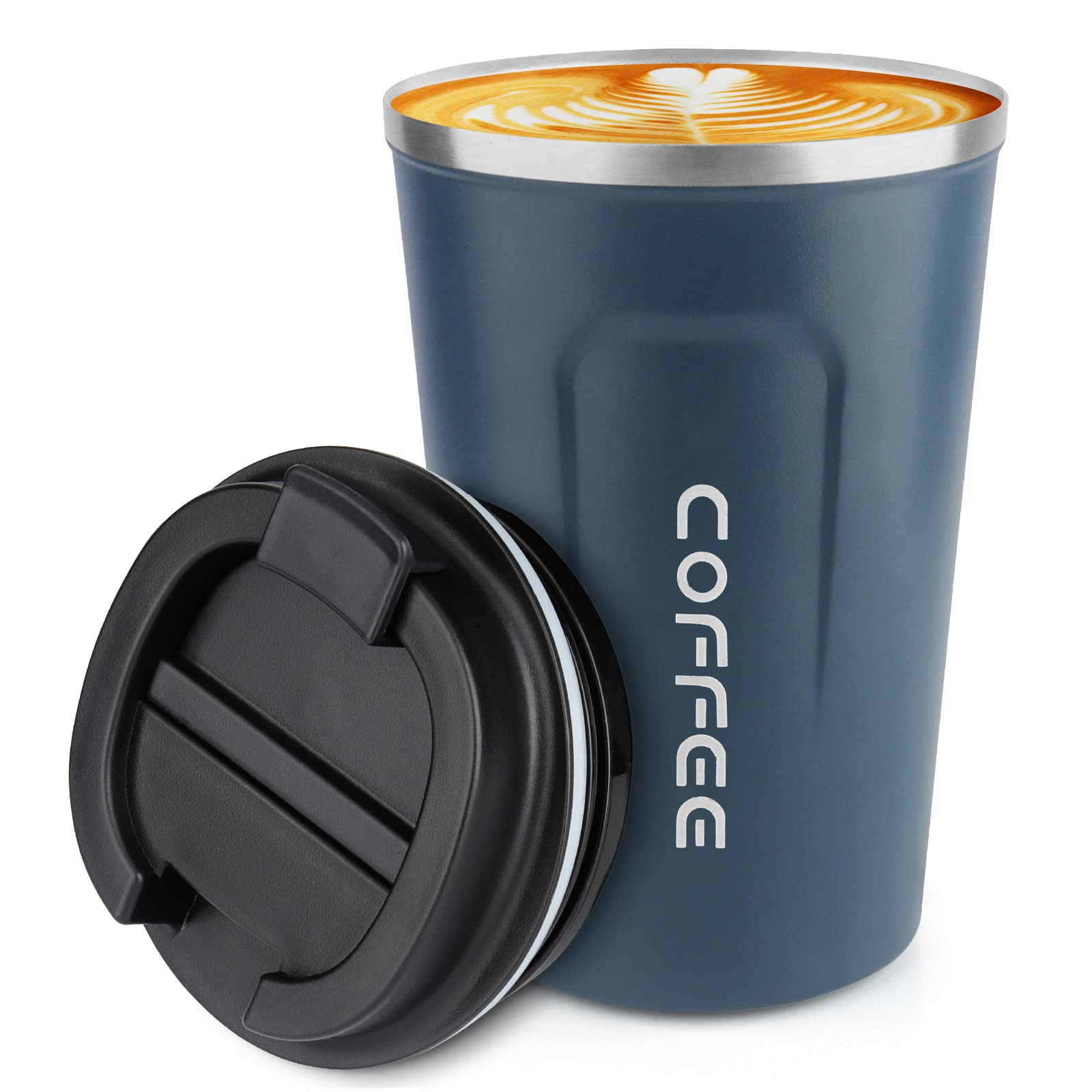 CS COSDDI 12 oz tumbler Tibetan Blue side view highlighting slim carry-friendly profile.