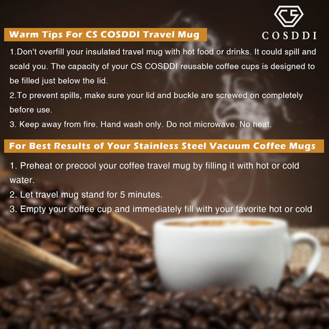 CS COSDDI car cup holder-friendly tumbler ready for the road