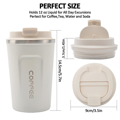 CS COSDDI compact 12oz tumbler fits car cup holders and bags.
