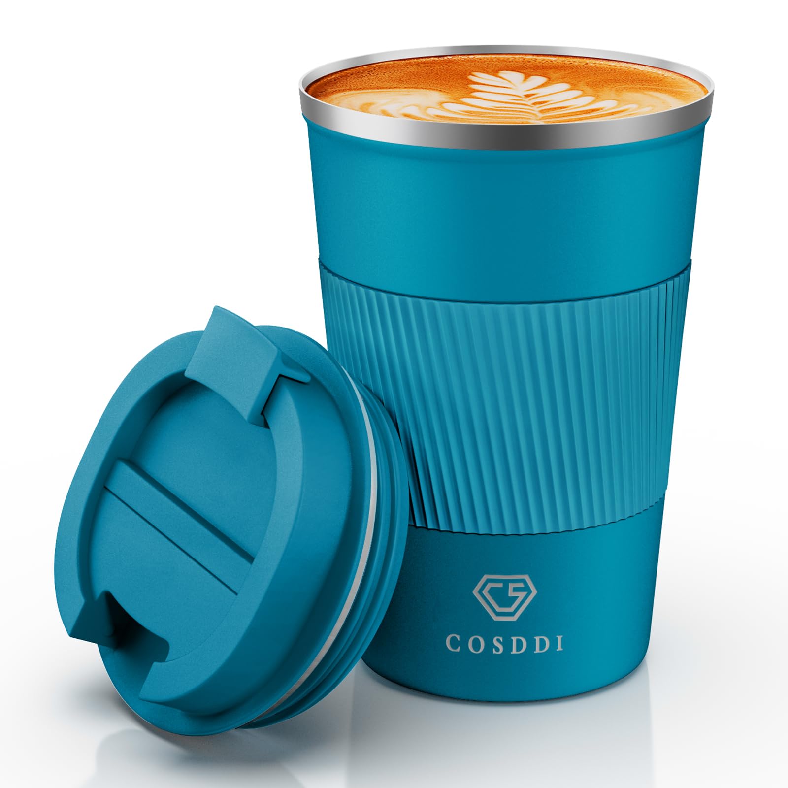 CS COSDDI travel mug 12oz Aquamarine with durable vacuum insulation keeps beverages temperature controlled
