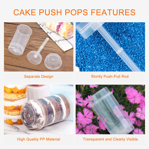 Csdtylh plastic push pop container for desserts and snacks