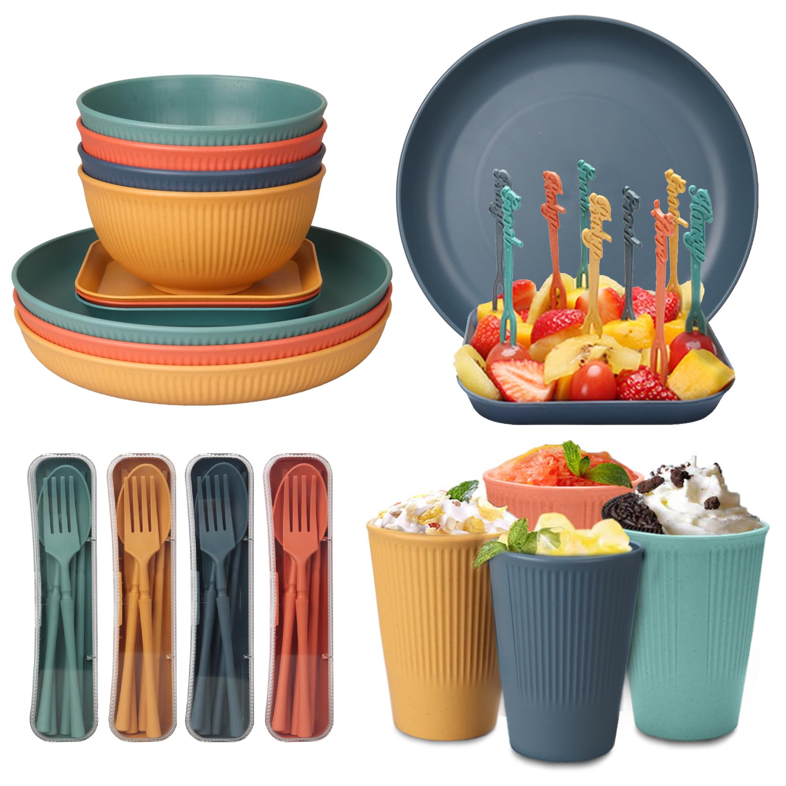 CSYY dishwasher and microwave safe dinnerware ideal for home and outdoors.