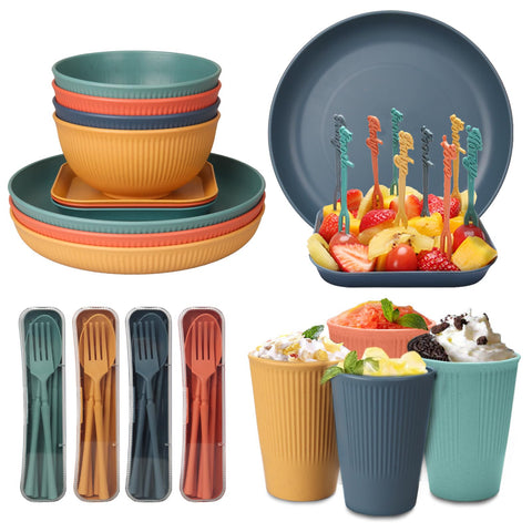 CSYY dishwasher and microwave safe dinnerware ideal for home and outdoors.