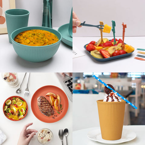 CSYY included cutlery set with knife, fork, spoon and chopsticks for meals.