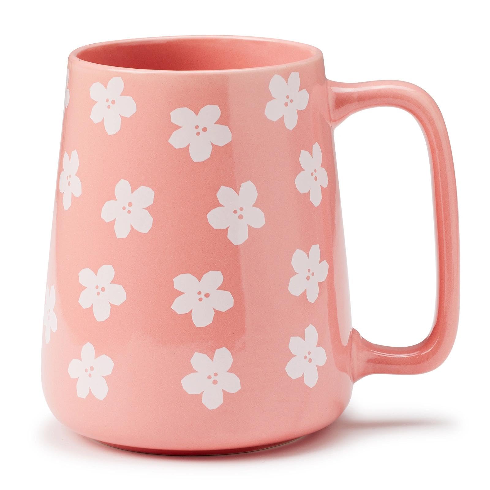 Cteaffee 24 oz pink mug front view ideal for bold daily coffee