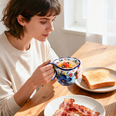 Cteaffee microwave- and dishwasher-safe bowl for soups, stews, or leftovers.