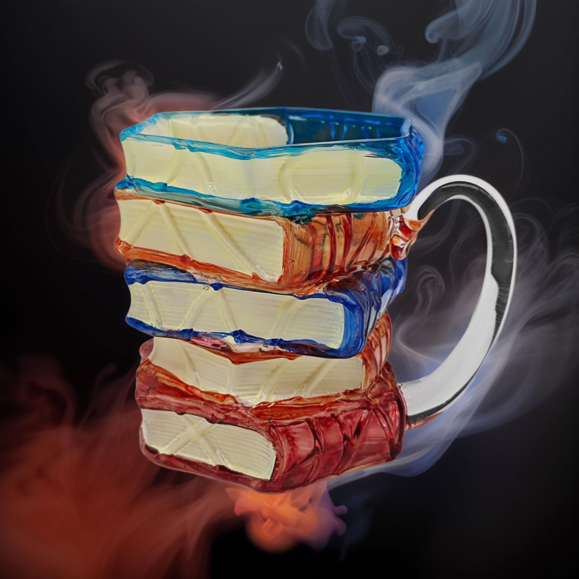 Cteaffee clear glass mug showcases coffee hues with elegance.