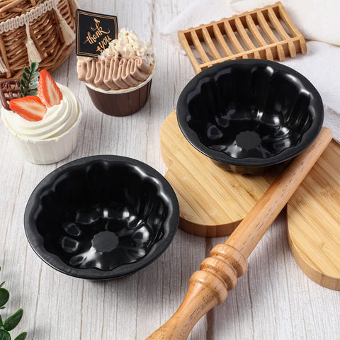 Ctosree fluted bake mold 4in suitable for cupcakes and tarts