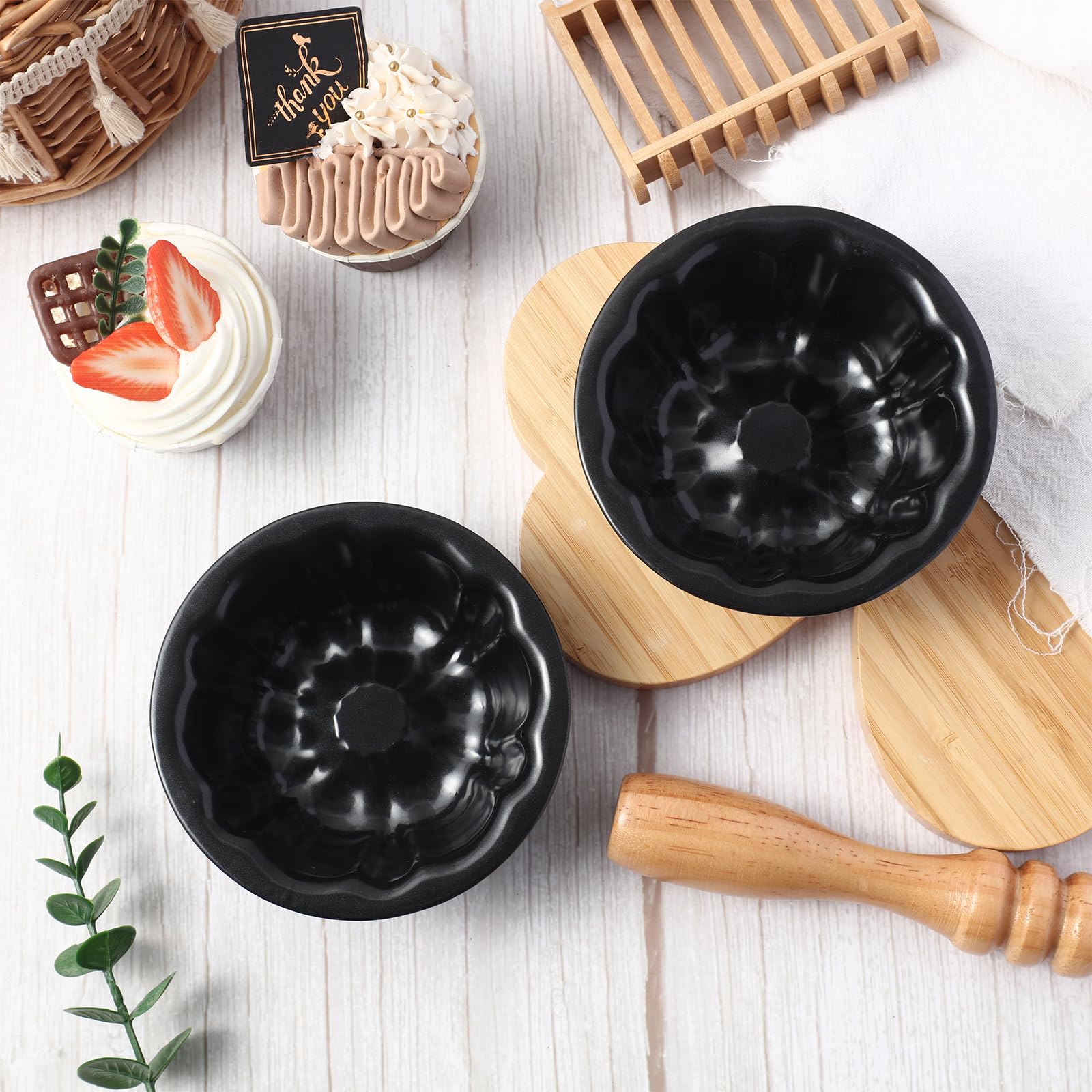 Ctosree mini cake pan for cupcakes and cheesecakes flower design