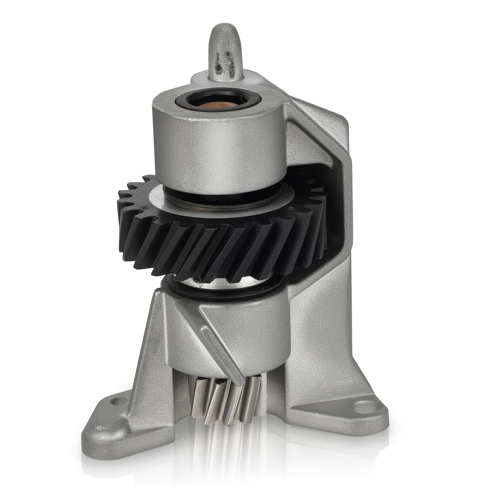 C-Tzu WP240309-2 worm gear with bracket, front view, durable compatibility with Whirlpool, KitchenAid, Maytag
