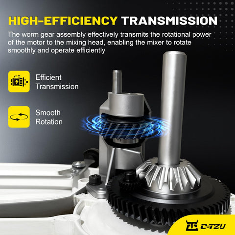 C-Tzu WP240309-2 worm gear with bracket, side angle, smooth operation