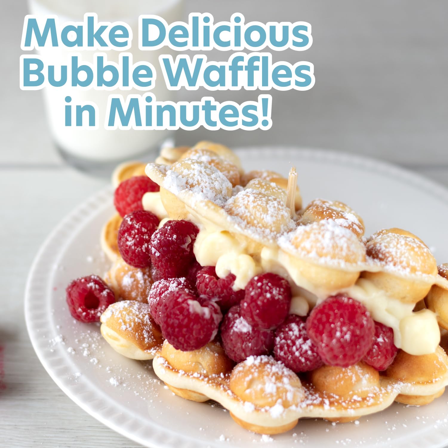 CucinaPro Bubble Waffler nonstick plates for easy release