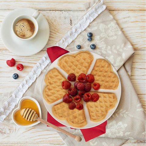 CucinaPro nonstick plates enable quick cleanup after waffles