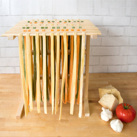 CucinaPro drying rack shows 12 feet of drying space for batches.