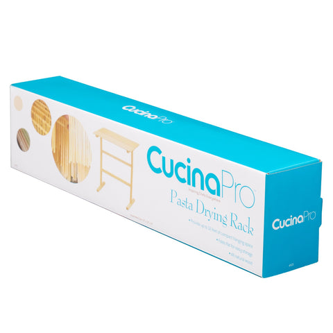 CucinaPro pasta drying rack folded flat for compact storage after use.