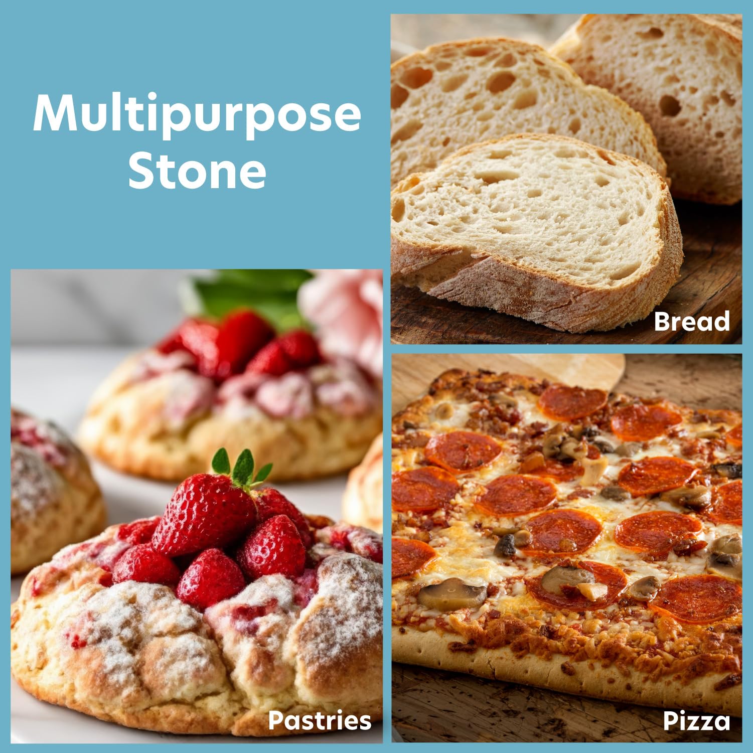 CucinaPro 5/8 inch thick stone resists breakage during high heat