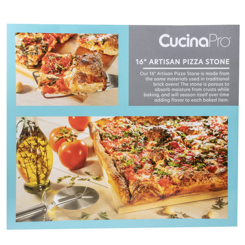 CucinaPro stone supports high temperature baking for crisp edges
