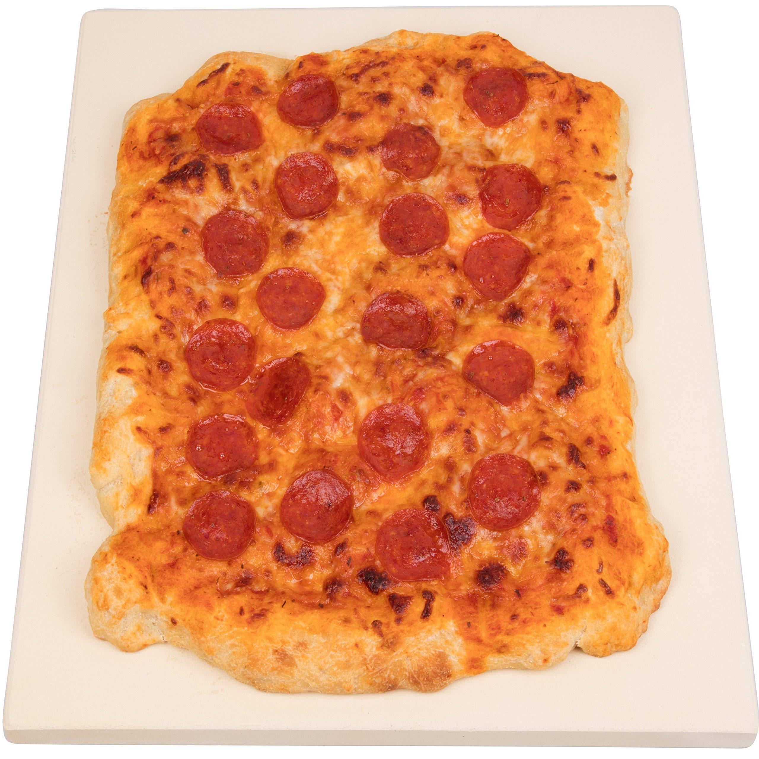CucinaPro rectangular stone fits large pizzas up to 16x14 inches