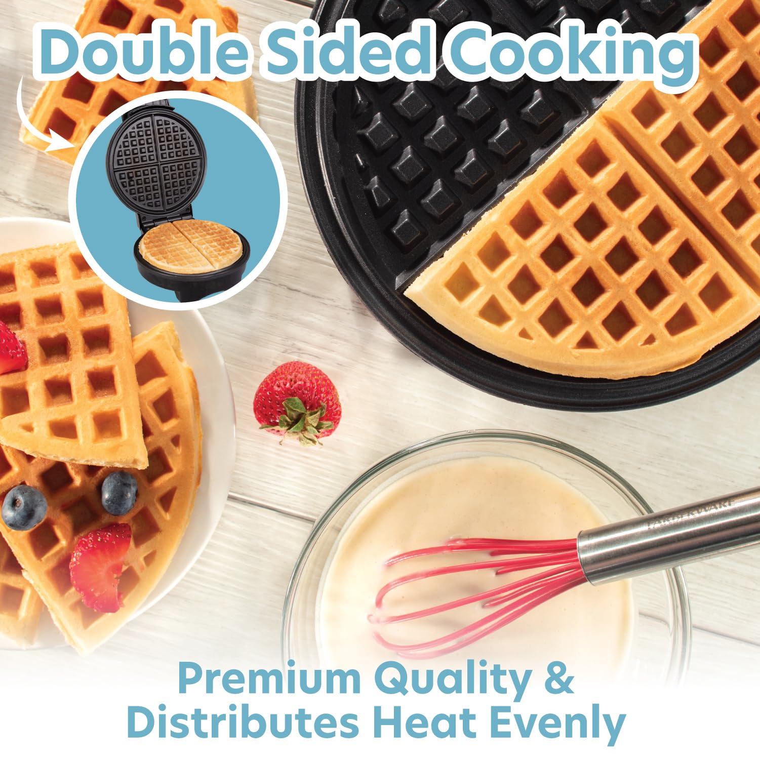 Brushed stainless steel housing adds timeless style to your kitchen.
