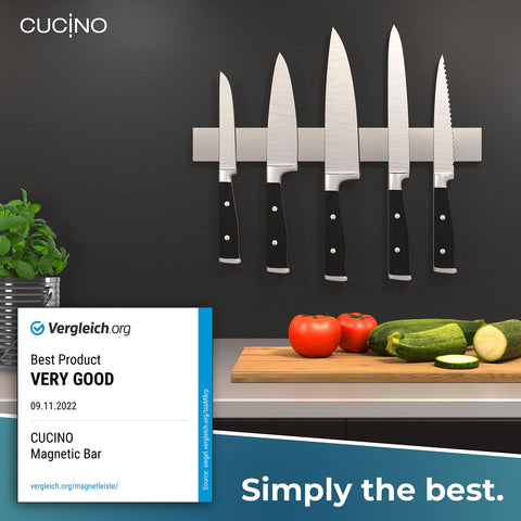 CUCINO self-adhesive magnetic strip enables drill-free mounting for versatile spaces.