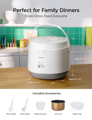 CUCKOO keep-warm function preserves warmth after cooking.