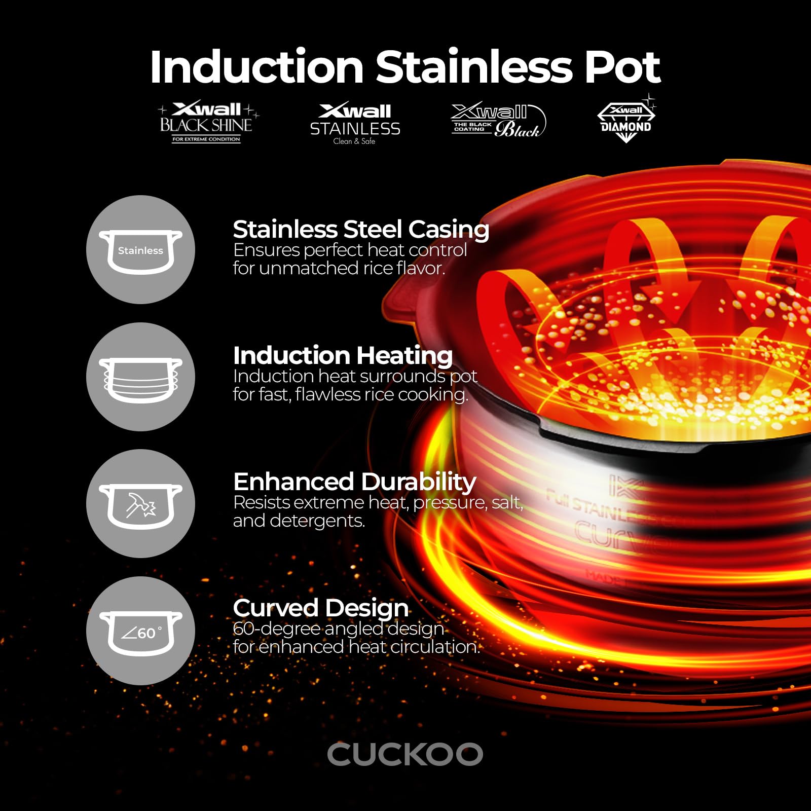 CUCKOO 16-menu options offer diverse rice and grain cooking at home.