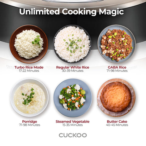 CUCKOO brown rice mode enhances texture and aroma for everyday meals.