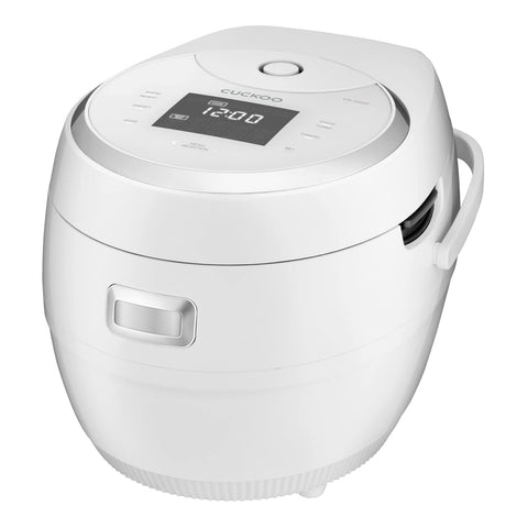 CUCKOO Micom Rice Cooker front view with LCD display and versatile modes.