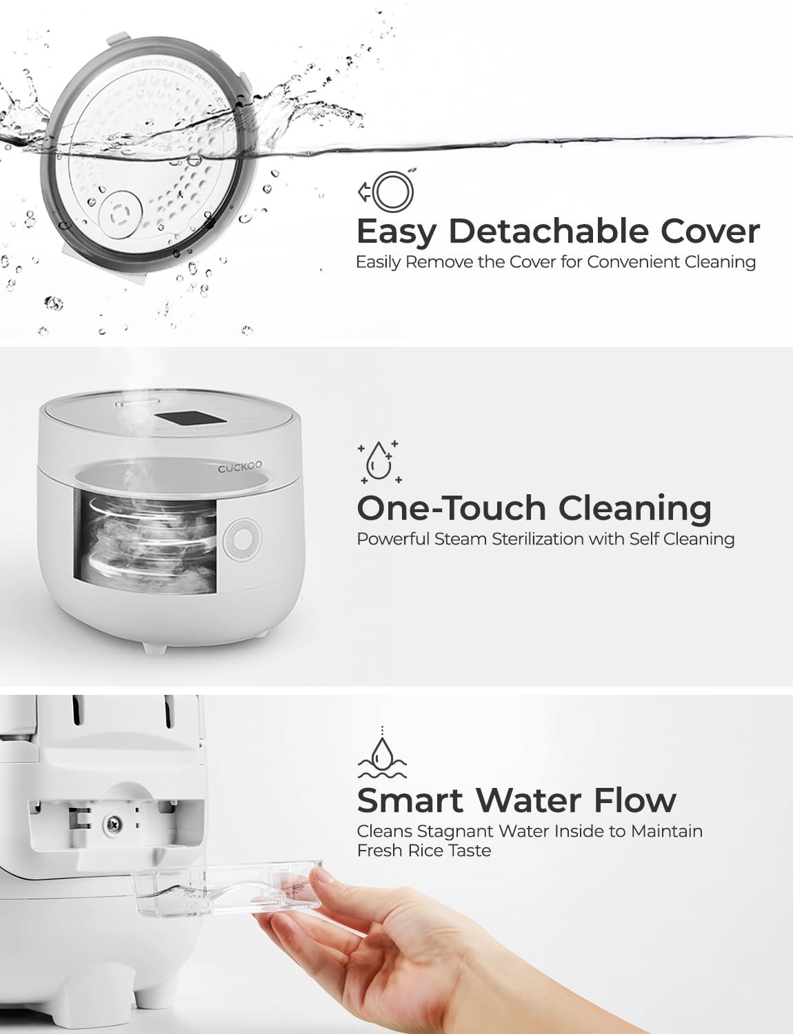 CUCKOO Micom Rice Cooker fuzzy logic display guiding precise cooking