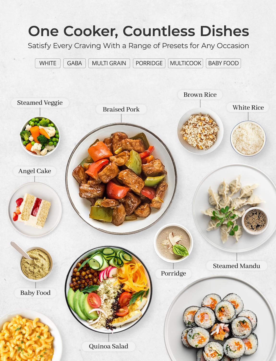 CUCKOO Micom Rice Cooker nonstick inner pot for effortless cleanup.