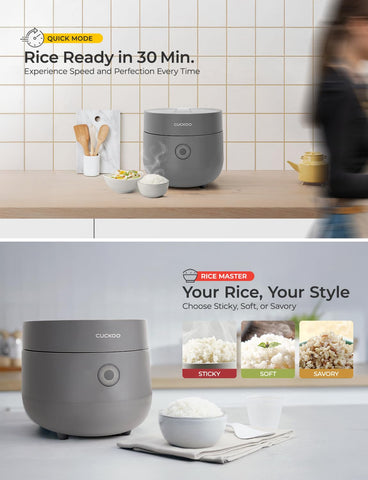 CUCKOO Micom Rice Cooker 12-cups cooked capacity for batch cooking.