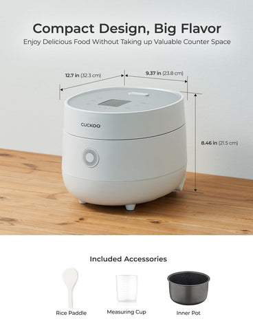 CUCKOO Micom Rice Cooker quick white rice mode for speed and texture