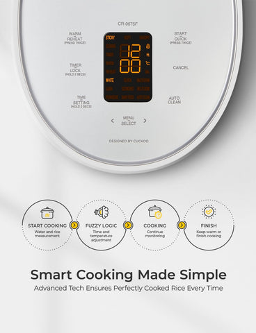CUCKOO Micom Rice Cooker removable lid for simple washing