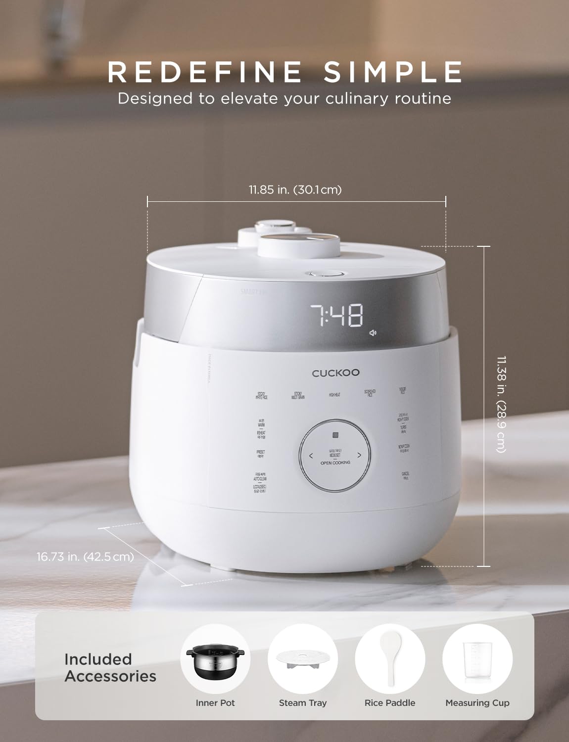CUCKOO Twin Pressure Rice Cooker 16 modes for diverse meal options.