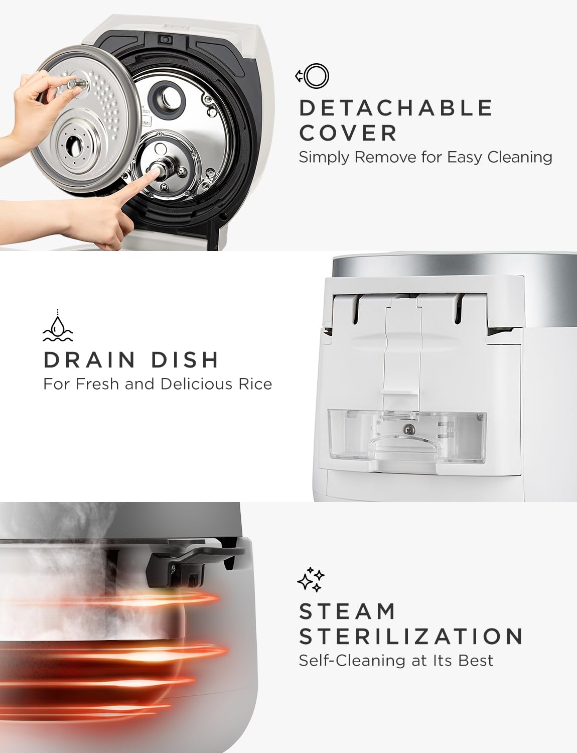 CUCKOO 6-cup capacity illustration emphasizes family-friendly portions
