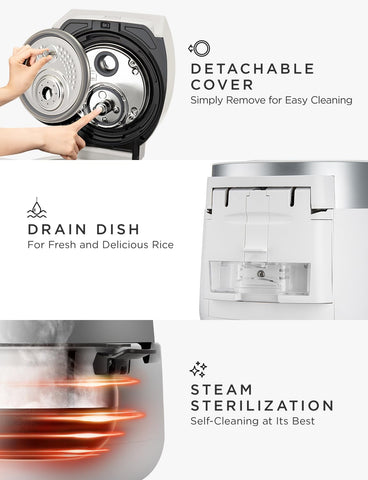 CUCKOO 6-cup capacity illustration emphasizes family-friendly portions